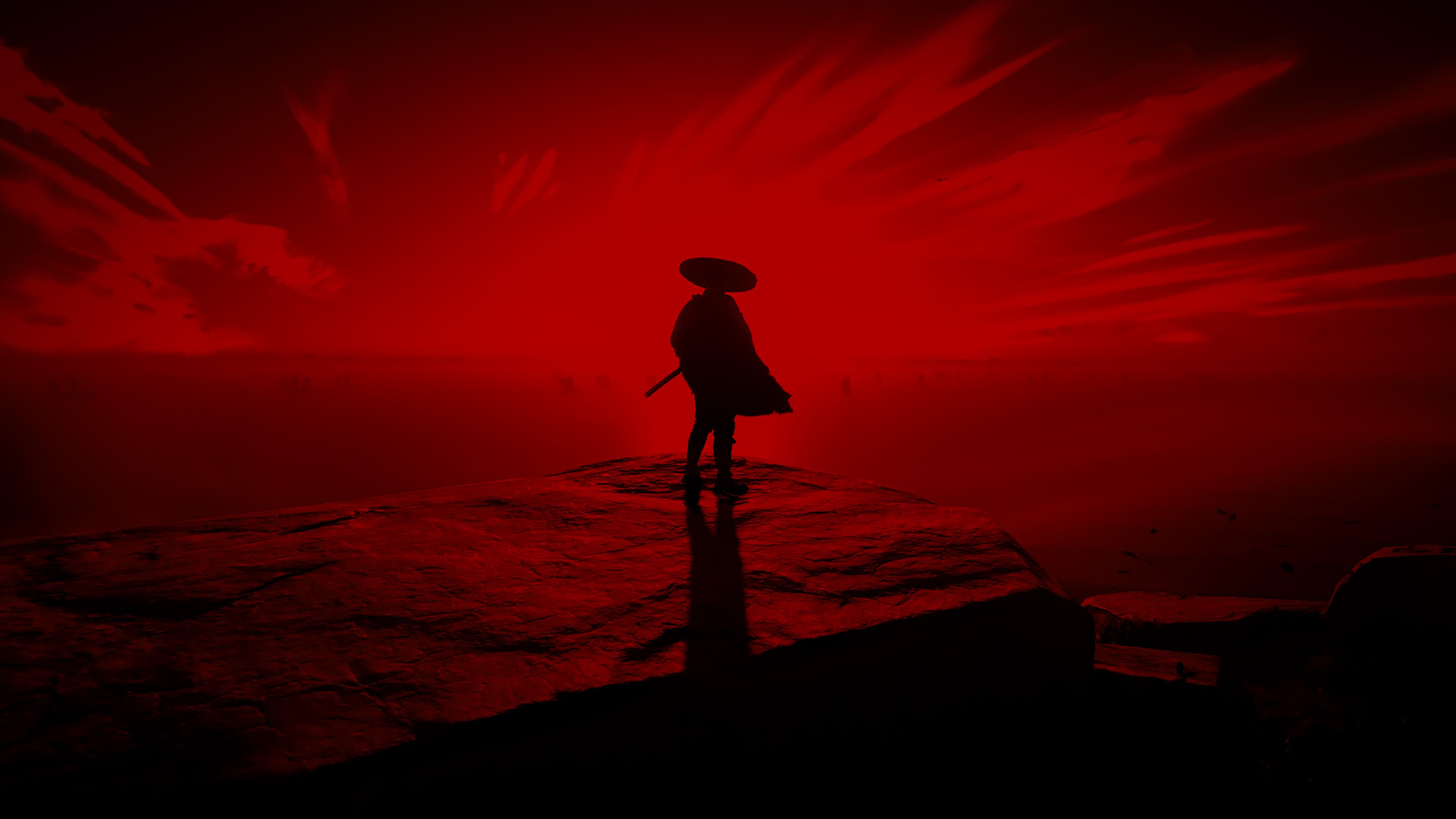 Ghost of Tsushima ilhamlı ana sayfa arka planı